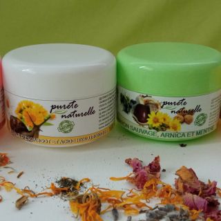 Natural Therapeutic massage creams with extracts and oils from medicinal plants